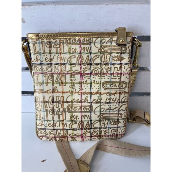 COACH 42239 SMALL COATED CANVAS SIGNATURE CROSSBODY BAG ASIS - Picture 3 of 16